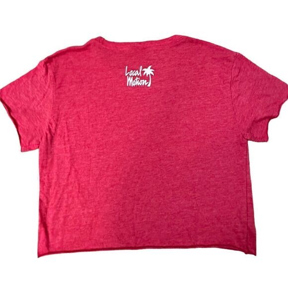Local Motion ~ Red heather cut short ~ cropped ~ lightweight ~ size Medium - Picture 2 of 8
